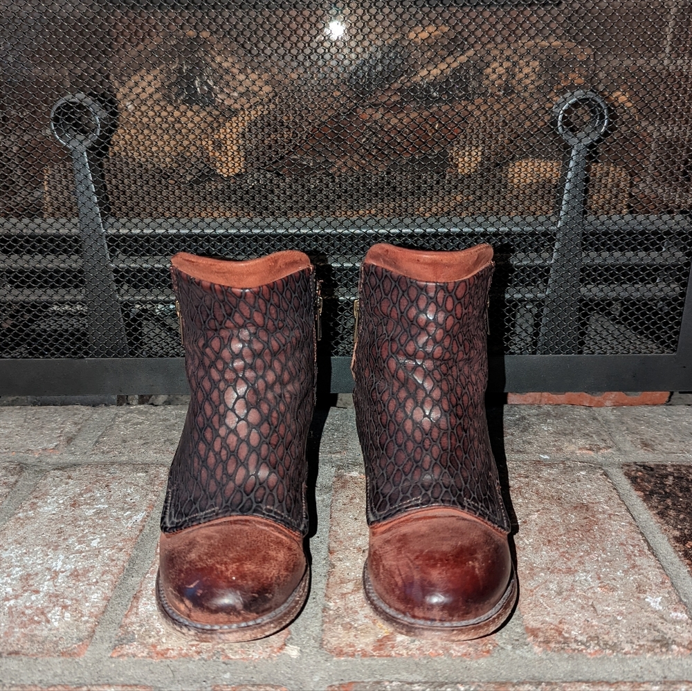 Freebird Cheri Rust Multi Booties Size 7 - image 7